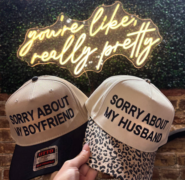 SORRY ABOUT MY HUSBAND   TRUCKER HATS