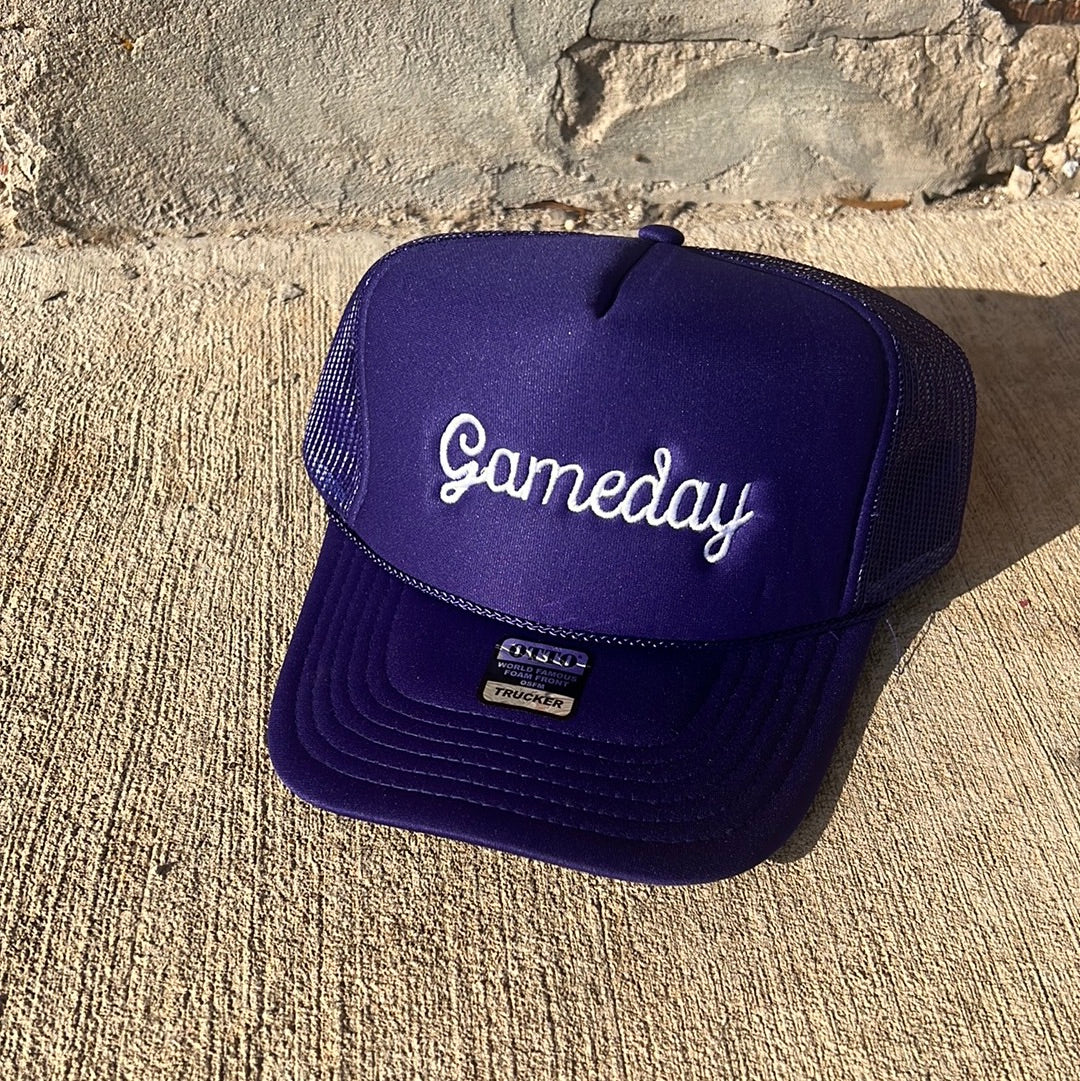 GAME DAY EMBROIDERD TRUCKER HATS