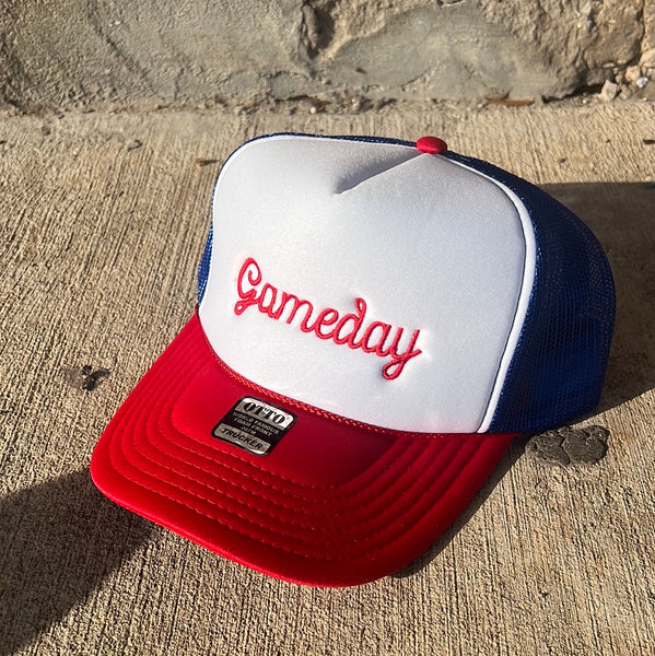 GAME DAY EMBROIDERD TRUCKER HATS