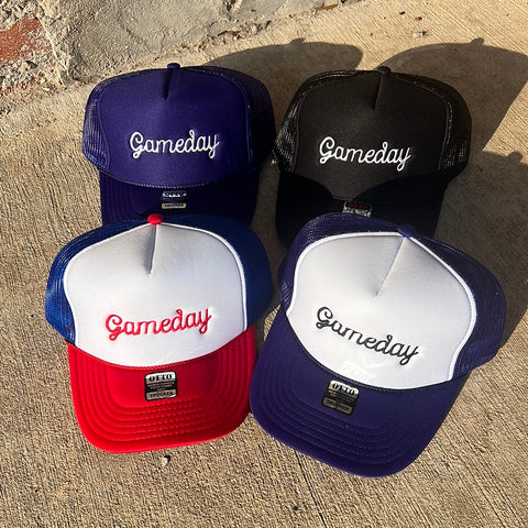 GAME DAY EMBROIDERD TRUCKER HATS