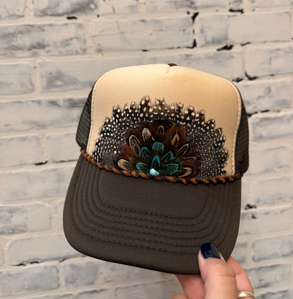 FEATHER TRUCKER HATS