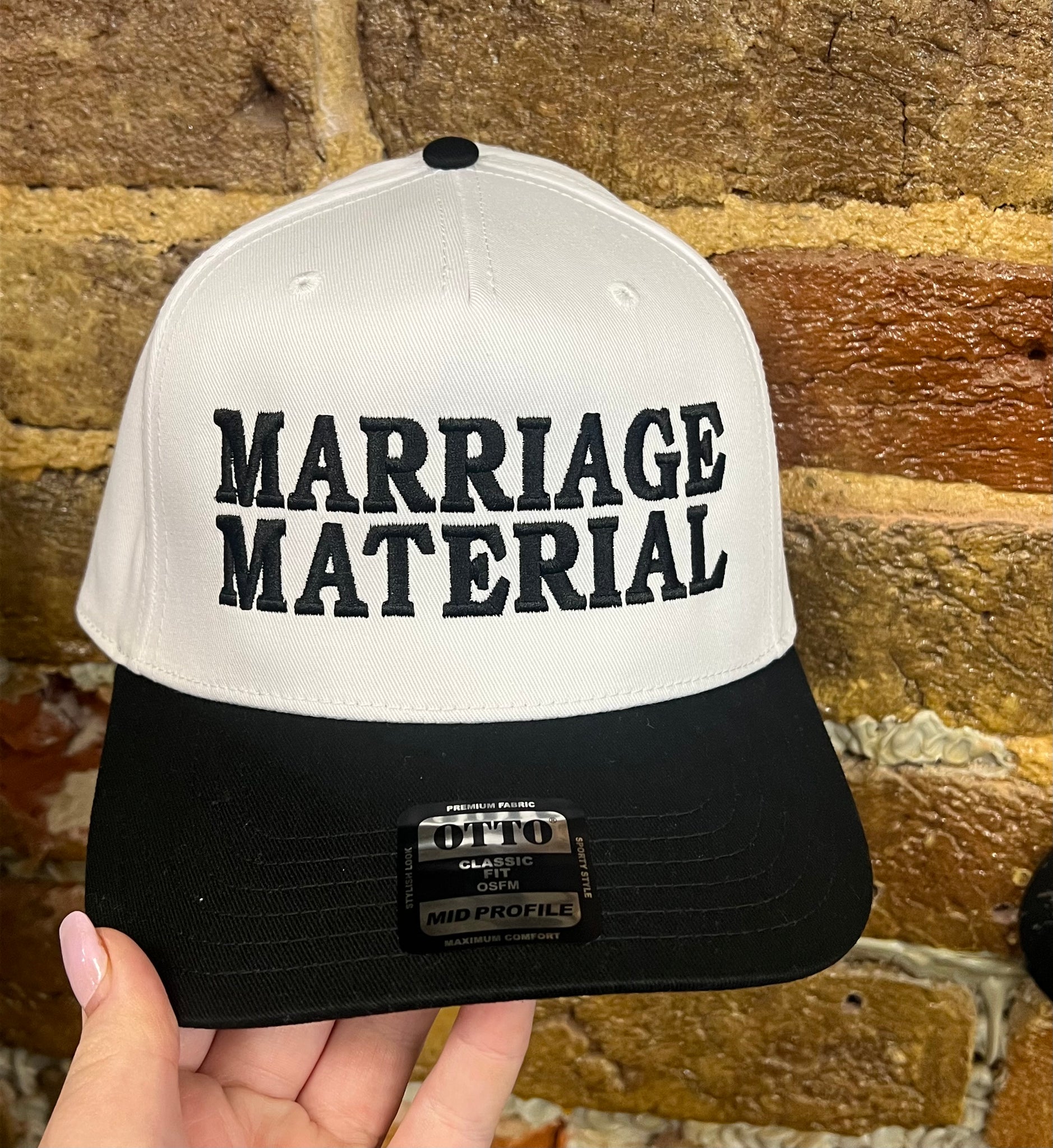 MARRIAGE MATERIAL TRUCKER HATS