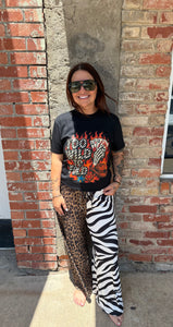 ZEBRA & CHEETAH FLARE BOTTOMS