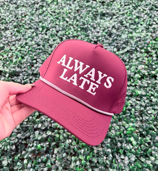ALWAYS LATE TRUCKER HATS