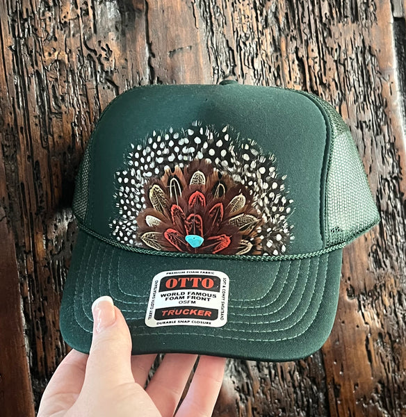 FEATHER TRUCKER HATS