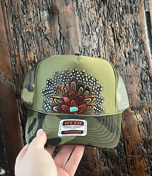 FEATHER TRUCKER HATS