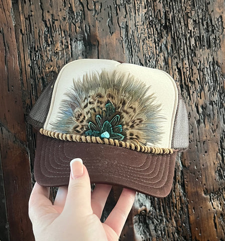 FEATHER TRUCKER HATS