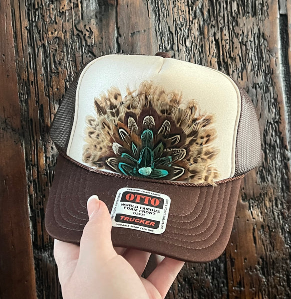 FEATHER TRUCKER HATS