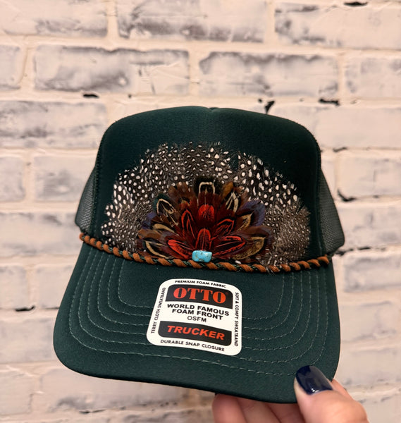 FEATHER TRUCKER HATS