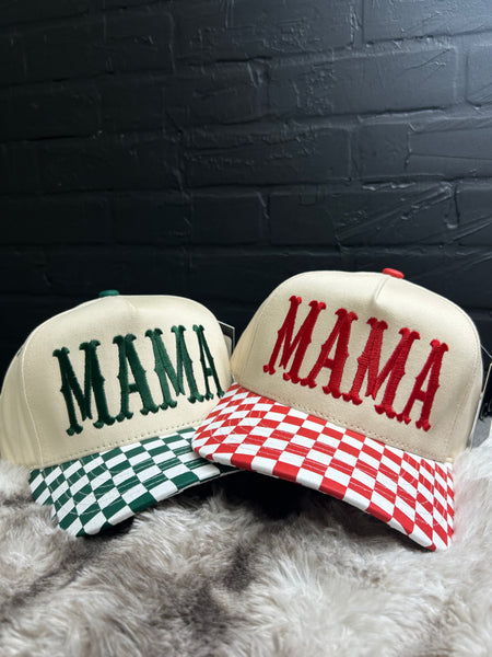 BC- "MAMA" CHECKERED HAT