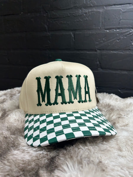 BC- "MAMA" CHECKERED HAT