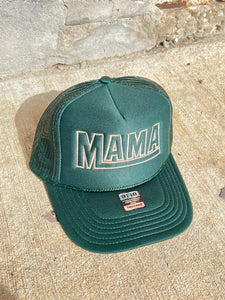 "MAMA" EMBROIDERED TRUCKER HATS