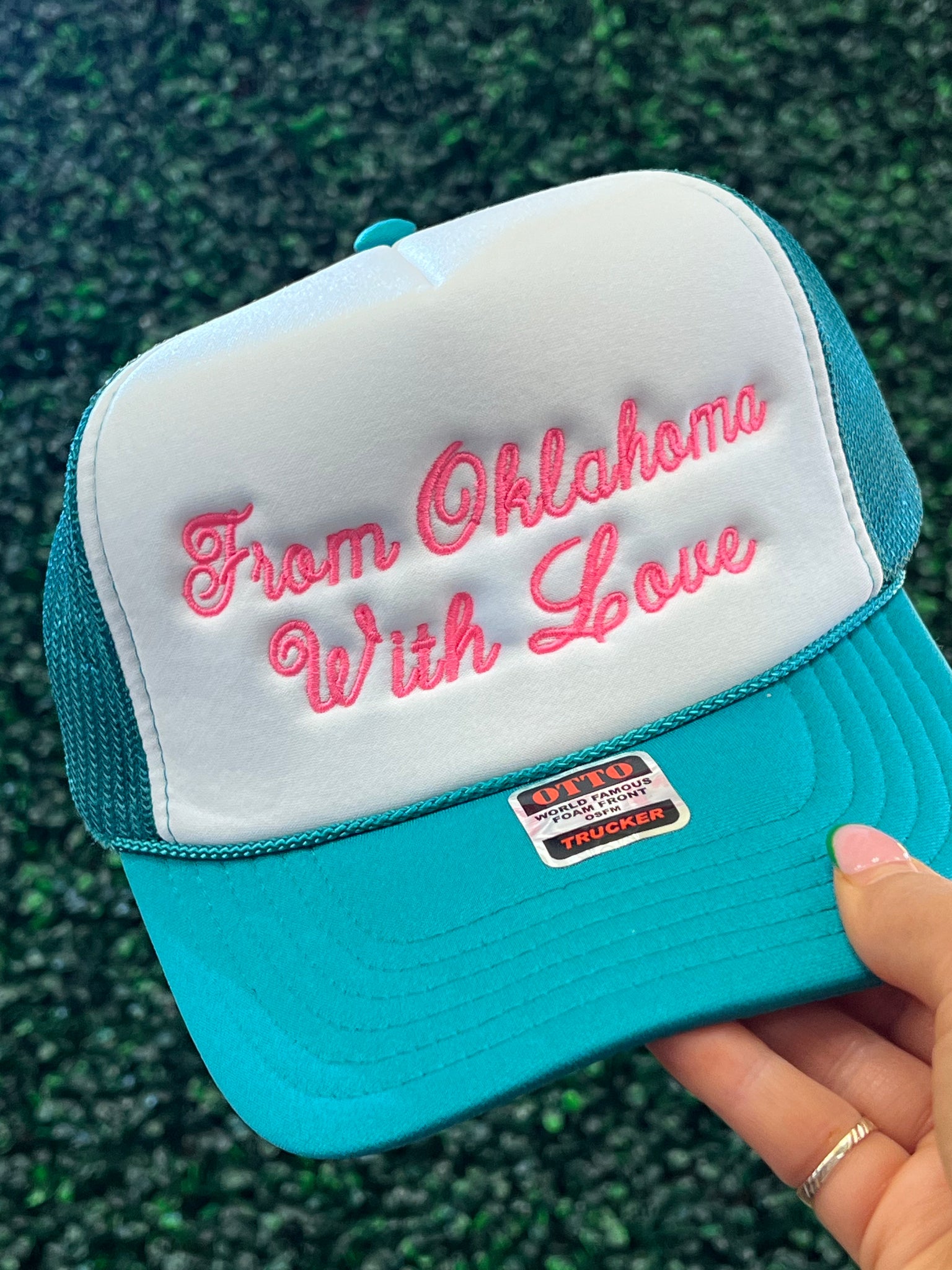 "FROM OKLAHOMA WITH LOVE" TRUCKER HATS