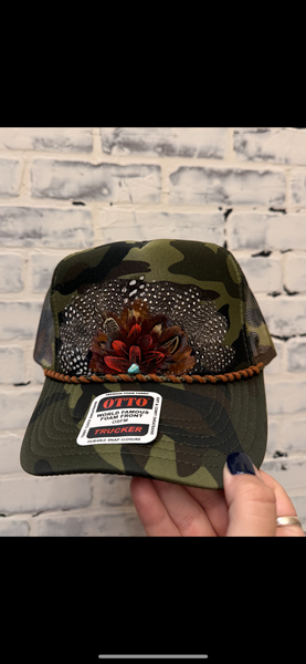 FEATHER TRUCKER HATS