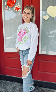 THE WILD SIDE PUFF PRINT ROLLING STONES SWEATSHIRT