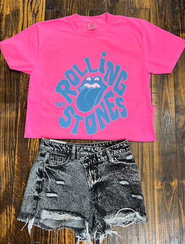 THE ROCKIN NEON ROLLING STONES TEE