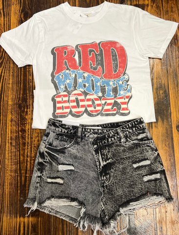 RED WHITE BOOZY TEE